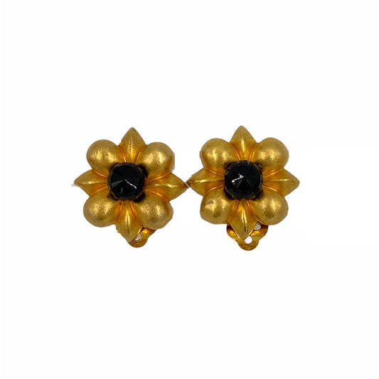 Matte Gold Plated Ear Clips